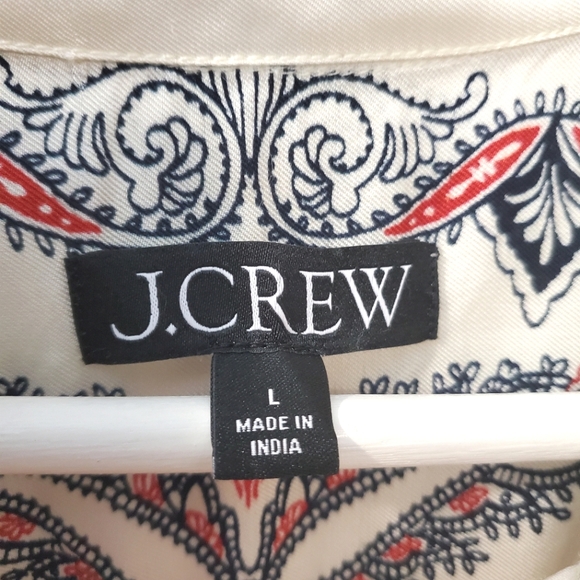J Crew - Drapey paisley-print shirt - Size L - Picture 6 of 9